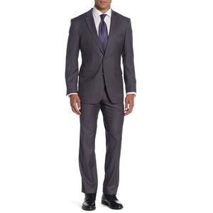 Perry Ellis Grey Two Button Slim Fit Suit